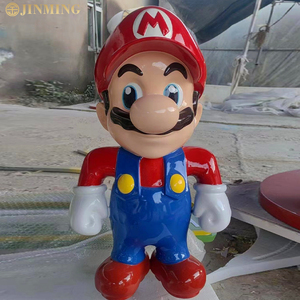 Tùy chỉnh kích thước cuộc sống Mario bức tượng, sợi thủy tinh Mario tác phẩm điêu khắc, nghệ thuật lấy cảm hứng từ vườn trang trí phim hoạt hình mô hình - Product Image 2