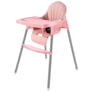 可调式高脚椅婴儿喂养塑料餐厅儿童桌和婴儿喂养椅