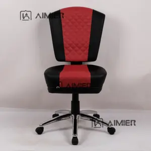 Bestseller Swivel Seating Poker Stühle Move Black Poker Chair Fünfrädriger Casino Stuhl mit Rollen