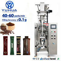 Machine de remplissage et d'emballage de poudre instantanée de café et de préparations laitières 5g 50g à grande vitesse, avec coins arrondis