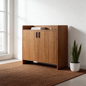 Moderno Zapatero <span class=keywords><strong>de</strong></span> Madera Blanco Convertible, Organizador <span class=keywords><strong>de</strong></span> Almacenamiento para Entrada, Mueble para Sala <span class=keywords><strong>de</strong></span> Estar - Product Image 3