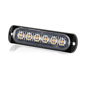 Waterdichte Led 12 24 Volt Flitser Waarschuwing 6Leds Led Auto Motorfiets Flitslicht