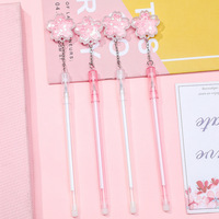 Stylos marqueurs de bureau Kawaii Sakura 0.5mm stylo gel pendentif pailleté avec matière plastique Design unique et chic
