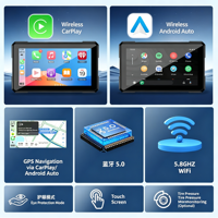 DashCam Motor Baru dengan Pelepasan Cepat 6.2 Inci Wireless CarPlay&Android Auto dengan WIFI IP67 Tahan Air untuk TPMS Opsional