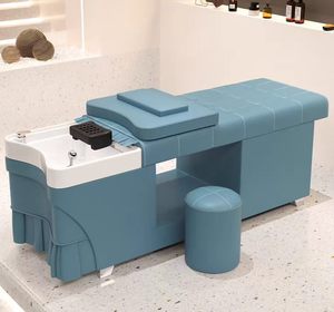 Sillón de Peluquería con Lavabo de Cerámica y Cama de Masaje para Lavado de Cabello - Product Image 4