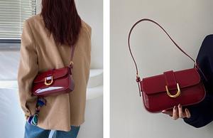 <span class=keywords><strong>Borsa</strong></span> a tracolla estetica Premium da <span class=keywords><strong>donna</strong></span> 2024 edizione coreana retrò <span class=keywords><strong>bordeaux</strong></span> <span class=keywords><strong>borsa</strong></span> a tracolla a ferro di cavallo - Product Image 5