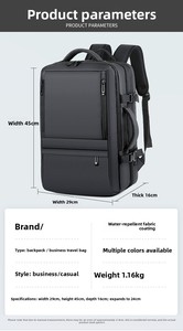 <span class=keywords><strong>Mochila</strong></span> Oxford Unisex de Gran Capacidad, de Alta Gama, Moderna, para Viajes, Trabajo, Escuela, Impermeable, para Computadora - Product Image 4