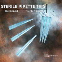 Personnalisé 1ml 1000ul bleu filtre stérile en plastique transparent micropipette conseils fournitures médicales pipettes d'expérience avec l'obtention du diplôme