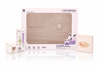 Boîte en carton personnalisée avec logo imprimé et fenêtre transparente en PVC, plateau en plastique thermoformé, emballage écologique et sûr pour les produits pour bébés