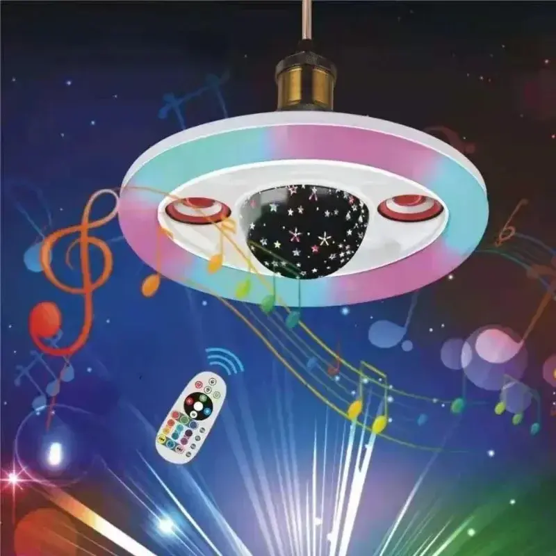 Le plus récent populaire Led musique ampoule 36W haute puissance plafond rvb couleur changeante lampe haut-parleur avec télécommande pour intérieur fête à la maison