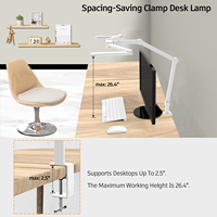 Lampe de table LED sans fil avec télécommande et gradation de la lumière Stepless Lampe de bureau d'architecte pour la maison, lampe de chevet de luxe