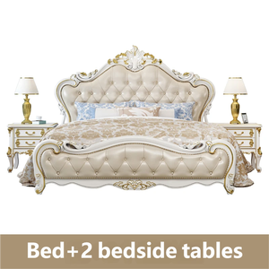 Ensemble de Chambre à Coucher Style Européen Classique King Size Personnalisé – Nouveaux Produits Hôteliers en Bois Sculpté pour Villas - Product Image 4