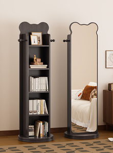 Espejo giratorio de cuerpo entero <span class=keywords><strong>Bear</strong></span>, espejo móvil para dormitorio, espejo de pie para el hogar con integración para colgar periódicos, revistas y ropa. - Product Image 5
