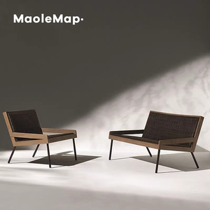Muebles de hotel Silla de playa de madera sofá piscina jardín <span class=keywords><strong>cama</strong></span> teca al aire libre salón sillón exterior ratán jardín restaurante sillas - Product Image 3