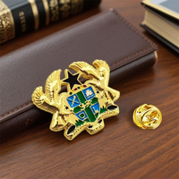 En stock, épingles à revers avec l'armes du Ghana, badges du drapeau national, broches en émail doux, cadeaux patriotiques africains personnalisés, souvenirs
