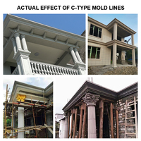 2025 ABS plastique décoratif coin moule pour ciment coulée béton toit tuile modèle bâtiment ménage avant-toit ligne produit