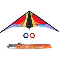 Cerf-volant de plage extérieur personnalisé en usine, coloré, à double ligne, pour cascades sportives, pour enfants