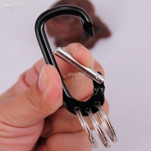 BAichao ตะขอเกี่ยวโลโก้ตามสั่งขนาด60*30 6D คลิปหนีบอลูมิเนียมอัลลอยด์โลหะ OEM/ODM สำหรับการเดินป่าแคมป์ปิ้ง - Product Image 3