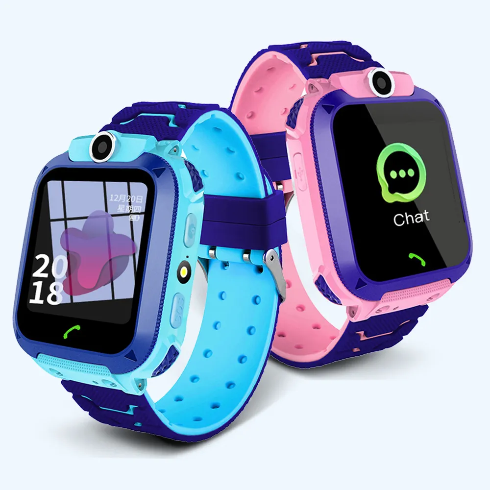 2023 Smartwatch Met Camera Tracker Sos Lbs Sim Locatie Reloj Inteligente Kids 2G 4G Q12 Smart Watch Voor Meisjes Jongens Kinderen