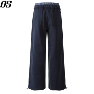 Pantalons pour hommes personnalisés, pantalons de survêtement pour hommes, tissu à carreaux, patchwork, double taille, 100% coton, pantalon de survêtement en molleton français - Product Image 2