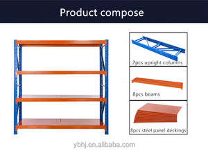 Yunbang 5-Layer 200Kg-500Kg Factory Warehouse Garage Metal <strong>Heavy</strong> <strong>Duty</strong> Racking Industrial Storage <strong>Shelf</strong> - Product Image 6