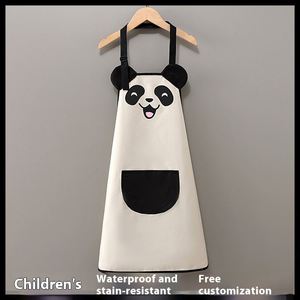 Delantal Impermeable Reversible para Niños, Diseño de Panda de Dibujos Animados, para Pintar y Dibujar, para Jardín de Infancia, Bodas, Navidad - Product Image 2