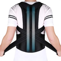 Gilet de soutien dorsal et lombaire professionnel réglable pour adulte, en mousse respirante, pour la correction de la posture et de la cyphose latérale