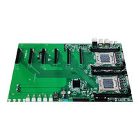 Carte mère X99 double processeur LGA2011-3 E-ATX 6 emplacements pour cartes graphiques, espace de 60 mm, 8*DDR4 SATA pour serveur informatique Aleo