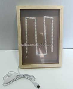Có thể điều chỉnh <span class=keywords><strong>DIY</strong></span> A4 USB <span class=keywords><strong>LED</strong></span> gỗ hình ảnh khung sáng tạo sáng mờ ánh sáng ban đêm trang trí nội thất UV in ấn tường tác phẩm nghệ thuật cho phòng trang trí nội thất - Product Image 4