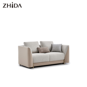 Juego de sofá de sala de estar Beige minimalista moderno Zhida sofá de color claro 1 + <span class=keywords><strong>2</strong></span> + 3 plazas, con almohadas decorativas - Product Image 2