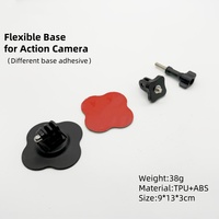 Support de fixation flexible adhésif pour caméra d'action GoPro Hero 13/DJI Osmo 360/Insta360 X6/X5 sur casque de moto, scooter, planche de surf