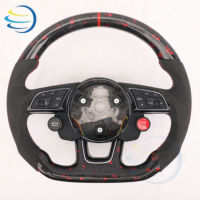 Volant de direction en fibre de carbone forgée, chauffant et vibrant, pour Audi A3 A4 A4L S4 RS4 A5 S5 RS5 A6L A7 Q3 Q5 Q5L Q7