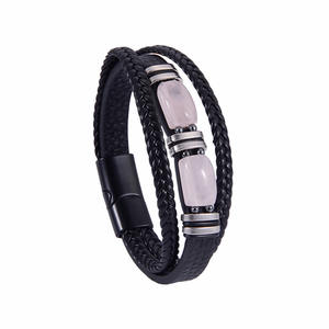 <span class=keywords><strong>Bracelet</strong></span> en Cuir Multicouche Fait Main Tendance pour <span class=keywords><strong>Homme</strong></span>, Pierre Œil de Tigre, Bijou Magnétique de Mode, Cadeau Très Vendu - Product Image 5