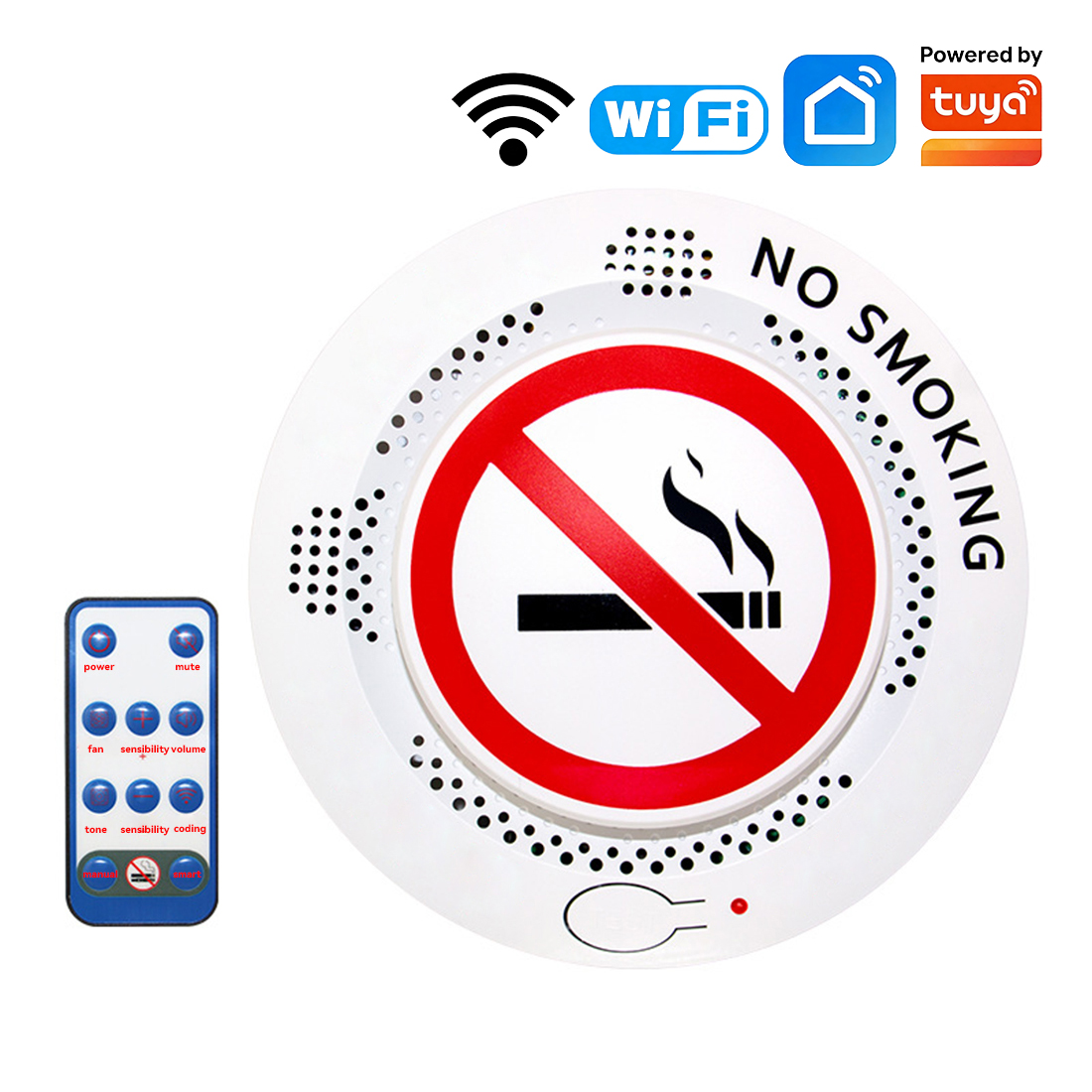 e cigarette smoke detector 2in1 with Remote Control, No-Smoking and PM2.5 Alarm with Voice Reminder, Tobacco Control Guard Environmental Monitor for Office Public Spaces Smart Air Quality Surveillance System : Industrial & Scientific proceed into the suspected vaping room/location Analyseur de donnes de gaz
