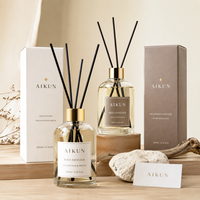 Coffret Cadeau Minimaliste Personnalisé AIKUN, Huile Essentielle Naturelle Longue Durée, Plusieurs Options de Parfums, Élégant Ensemble de Diffuseur d'Aromathérapie