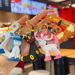YY <b>Anime</b> <b>Keychain</b> Pendant Eevee Family Pikachu Doll Bag Toy Vending Machine Decoration Wholesale - Product Image 2