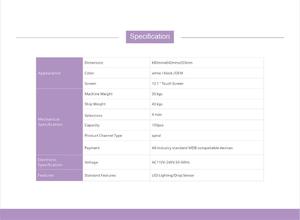 Xy nhỏ treo tường Máy bán hàng tự động với màn hình cảm ứng, có thể bán Băng vệ sinh và các sản phẩm vệ sinh dùng một lần khác. - Product Image 5
