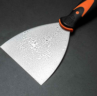 Grattoir plat de peinture miroir en acier inoxydable de 2 pouces 0.7mm sans rouille, parfait pour réparer les cloisons sèches, enlever le papier peint, la boue.