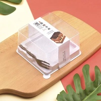 Fabricant d'usine transparent personnalisé clair carré conteneur à gâteau boîte d'emballage de gâteau en plastique