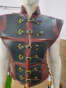 Jerkin de cuero reforzado medieval para hombres-Deluxe-Fantasy Cosplay Viking - Product Image 2