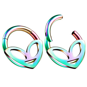 Alien Face <b>Nose</b> Ring 316 Stainless Steel Gold Color Piercing Jewelry For <b>Nose</b> <b>Stud</b> - Product Image 4