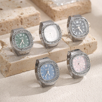 Montre numérique personnalisable avec logo, style minimaliste Y2K, forme carrée, montre à quartz miniature pour femmes