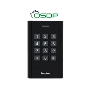 Pembaca OSDP Secukey RS458, untuk sistem kontrol akses, 125KHz EM & HID & 13.56MHz kartu Mifare untuk sistem RFID