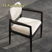 Fauteuil de style Renaissance, chaise de salle à manger minimaliste italienne en bois massif, chaise à dossier, mobilier nordique pour la maison