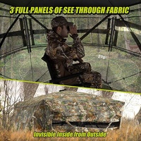 Tente pliante transparente d'extérieur, tente de chasse pop-up pour 3 personnes avec sac de transport