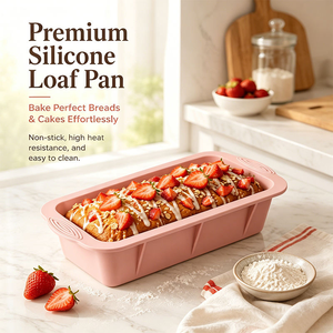 Molde Rectangular de Silicona para Hornear en Casa, Antiadherente, Resistente al Calor, Apto para Horno, Fácil Desmolde para Pasteles, Tostadas y Pan - Product Image 2