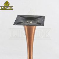 Base de table de bistrot de luxe en acier inoxydable brossé plaqué or rose, détachable, pour salle à manger et négociations, en promotion