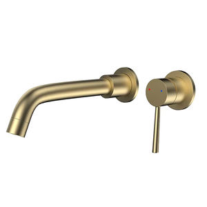Chải Vàng Bàn Chải Treo Tường Brass Lưu Vực Mixer Tap Vòi Nước Brass Cho Phòng Tắm Biệt Thự Nước Nóng Lạnh Vòi Nước - Product Image 1