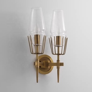 <span class=keywords><strong>Applique</strong></span> murale décorative en fer forgé avec <span class=keywords><strong>verre</strong></span> transparent et lumière <span class=keywords><strong>blanc</strong></span> chaud pour la maison et le bureau – Lampe murale moderne - Product Image 6