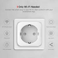 Prise intelligente Wi-Fi standard européenne avec suivi de consommation d'énergie, compatible Alexa et Google